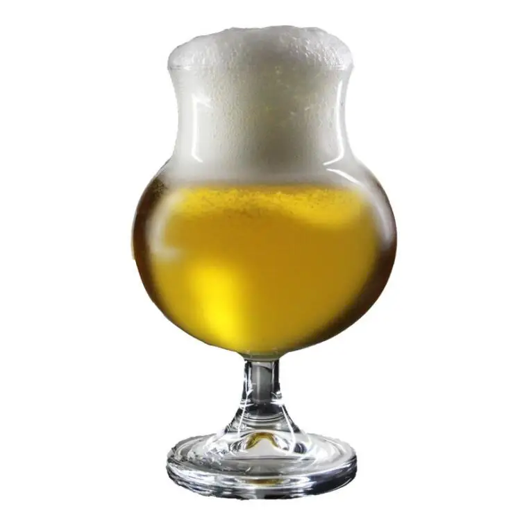 Hot sale belgian beer glass with capacity line new fashion oktoberfest beer glass mouth blown corona beer glass for sale
