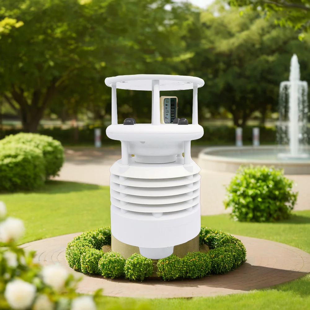CE ULTRASONIC WIND SPEED WIND DIRECTION TEMPERATURE HUMIDITY PRESSURE PM2.5 PM10 NOISE COMPACT WEATHER STATION