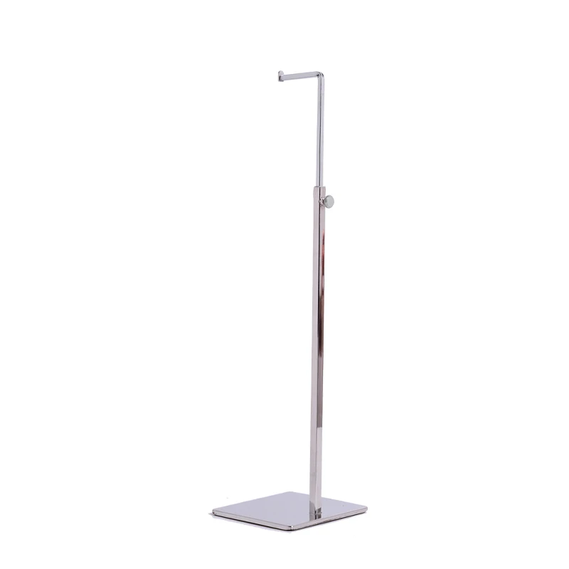 Height adjustable metal handbag display stand for retail market