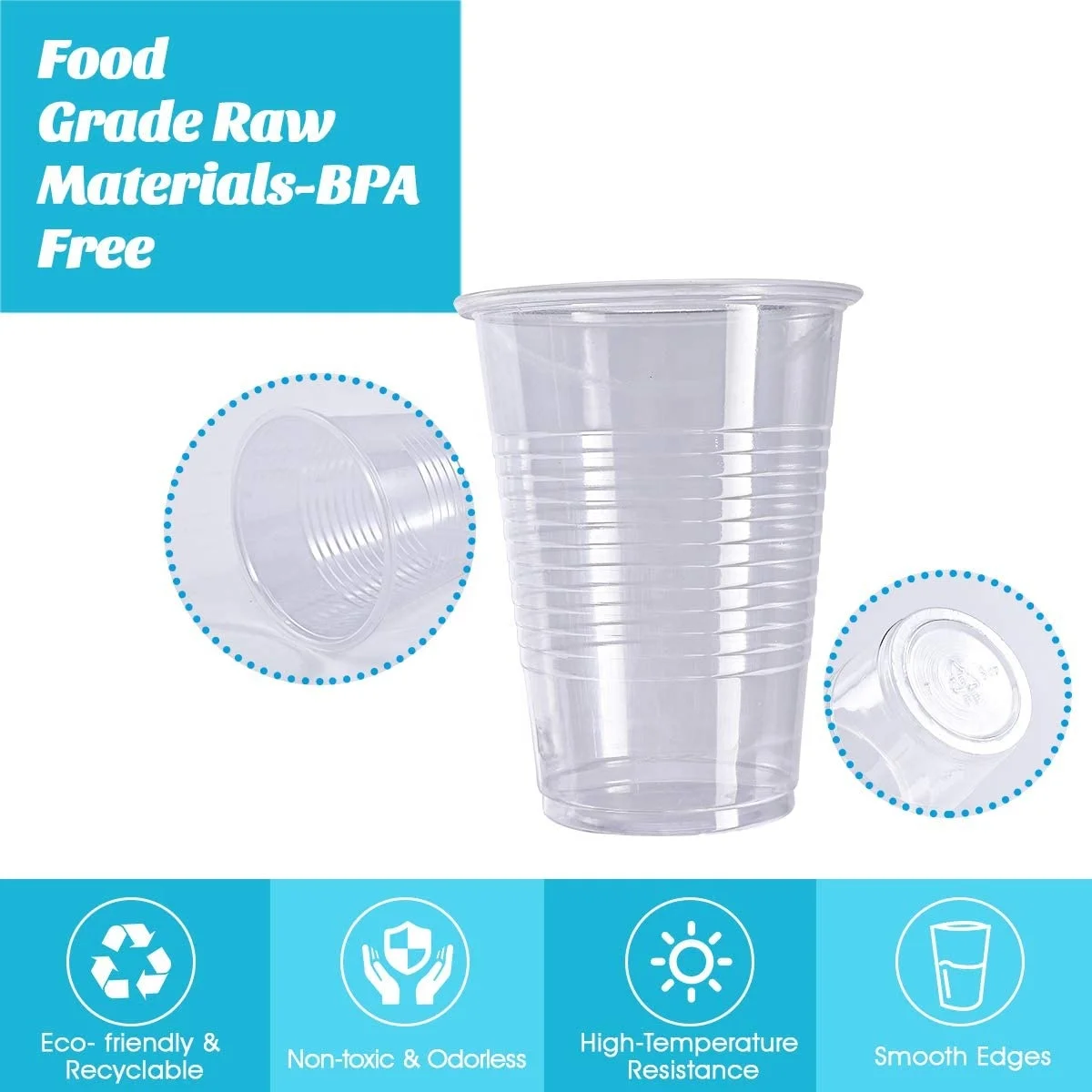 Plastic 7 oz Clear Plastic Disposable Drinking Cups vasos plastic cup