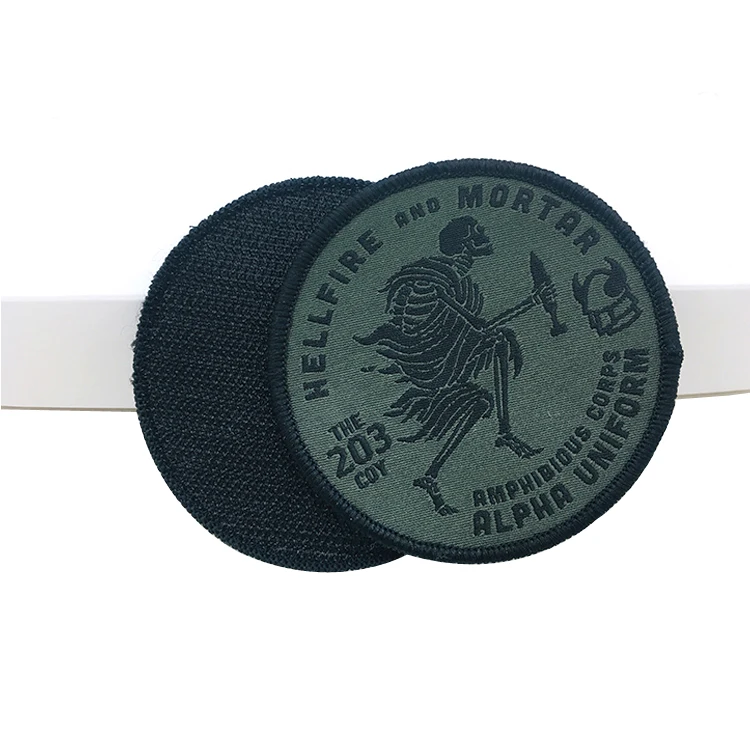 Оптовая продажа с фабрики, модный дизайн, логотип под заказ, тканые нашивки, этикетки с подкладкой крючка