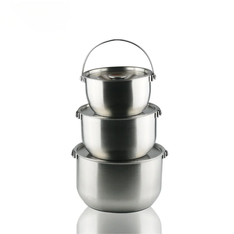 Экологичный горшок из нержавеющей стали оптовая продажа быстрый нагрев беззаботный чистый кухонный суп-горшок