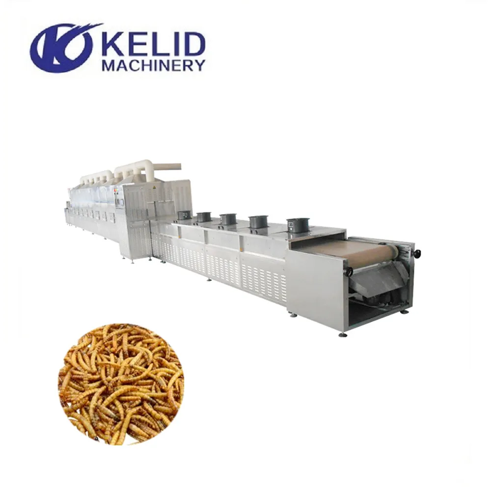 Microwave Tenebrio Mealworm Insect Molitor Dryer Drying Sterilization Machine