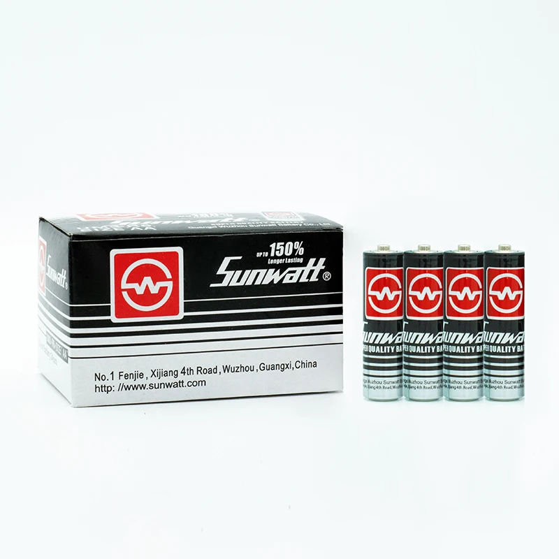 SUNWATT R6 AA UM3 цинковый углеродный сухой аккумулятор первичные батареи с размером