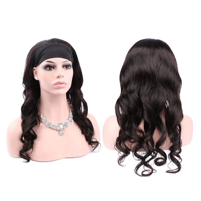 Factory Direct Selling 100% Natural Virgin Raw Loose Deep Wave Headband Wig Wholesale Human Hair Wigs