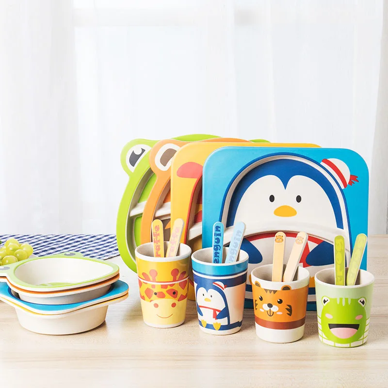 2023 AOHEA  BPA Free Unbreakable Baby Feeder Tableware Weaning Eating Feeding Set