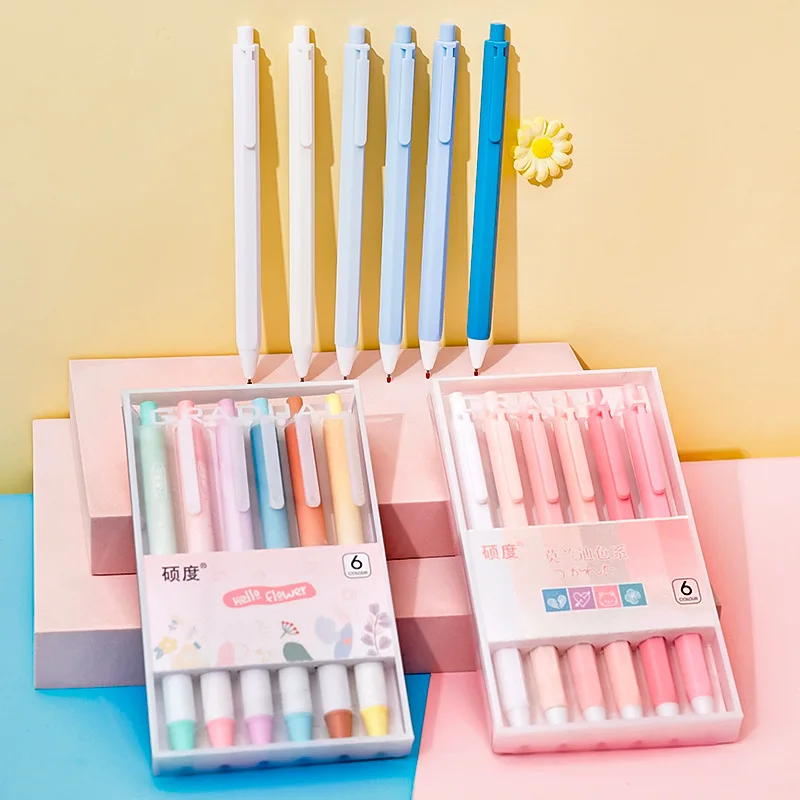 Креативная гелевая ручка Morandi Kawaii канцелярские гелевые ручки в коробке набор гелевых ручек