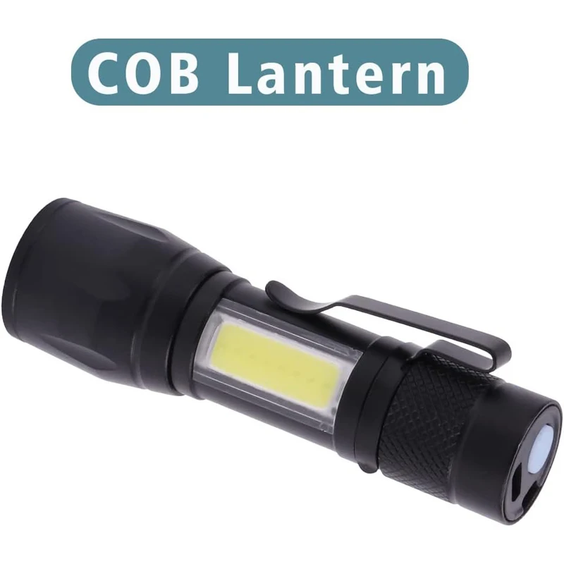 USB Rechargeable Mini Small LED Flashlights Camping Lantern Combo Torch Bright High Lumen EDC Flashlight