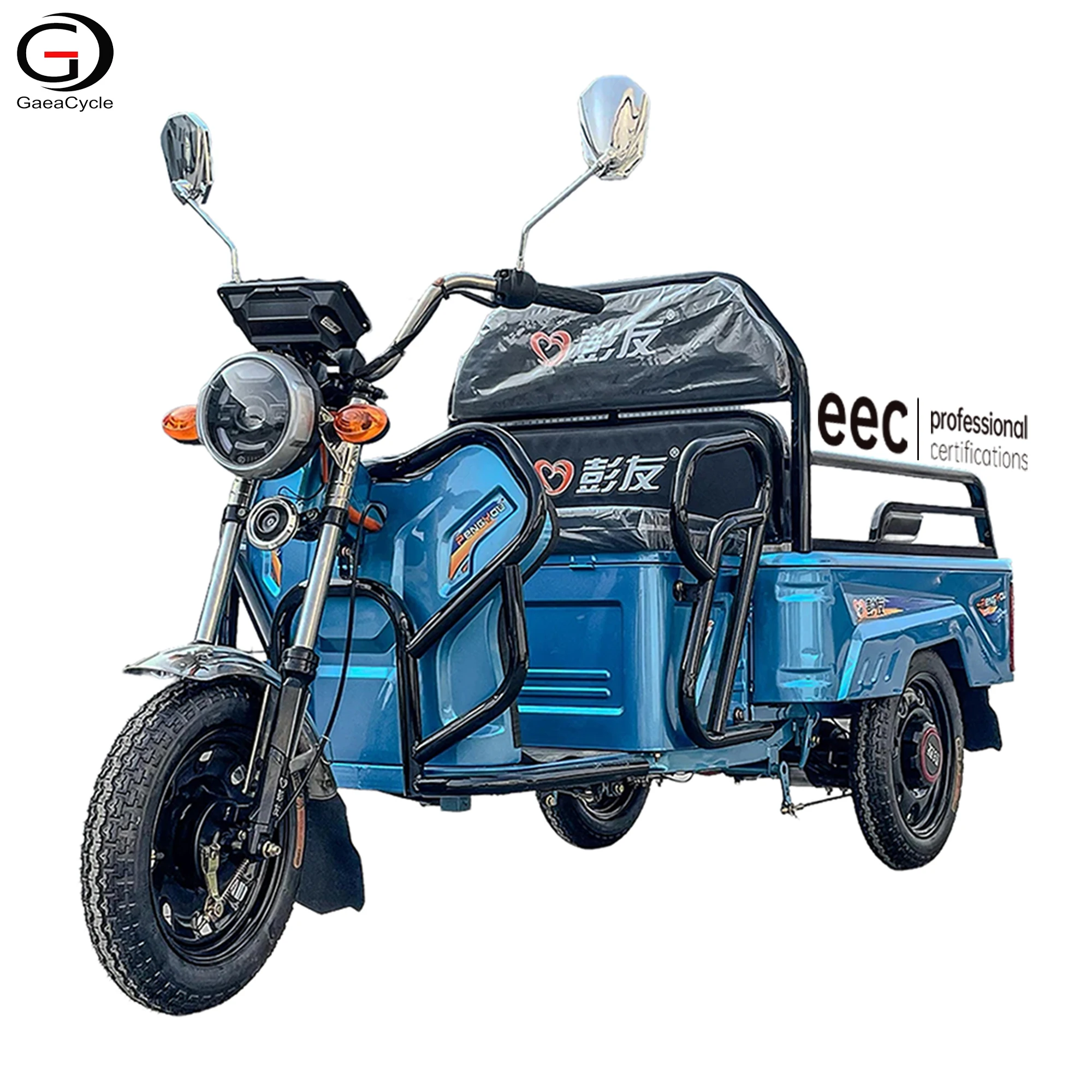GM110 Stability Performance Electric Tricycle 2024 EEC E-Rickshaw Electric Tricycle 500KG