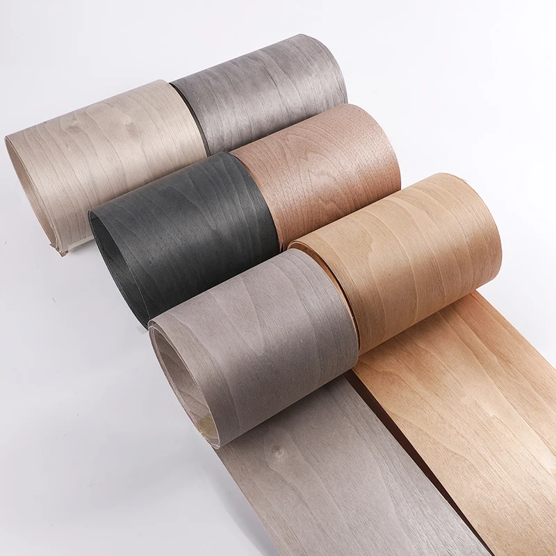 New Design 0.5mm Thickness Natural black Walnut Dyed Wood Veneer Engineered Popular Coloured Wooden Veneers for Table Top