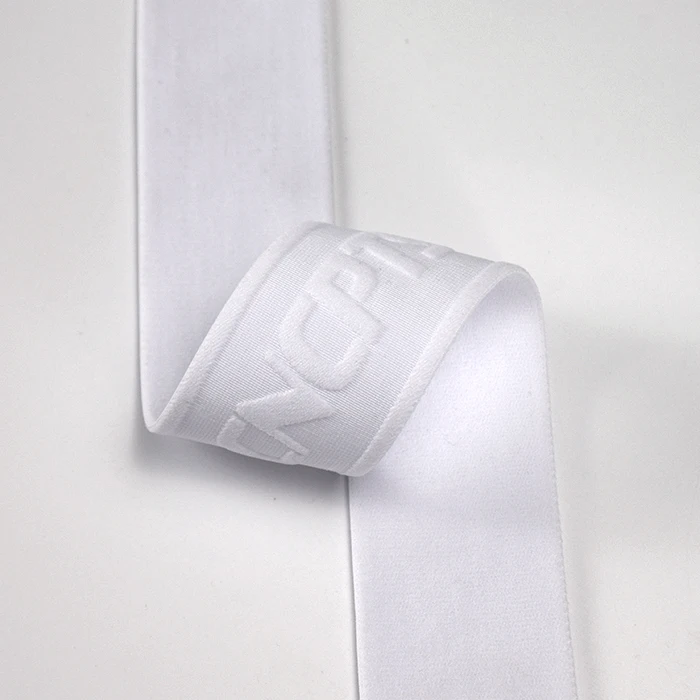 Customized width Free sample  printed jacquard sewing band elastic tape waistband for underwear clothing headband