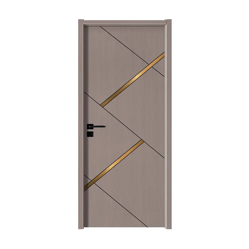 Latest New Design PVC Wooden Swing Wood Door Waterproof Frame and Accessories Handle Doors for Houses Interior