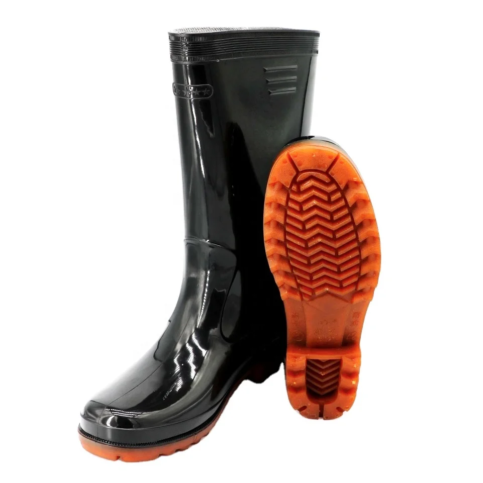 Pvc Garden Popular Industry Safety Boot Four Seasons Outdoor Mens Rubber Coach Rain Boots For Work