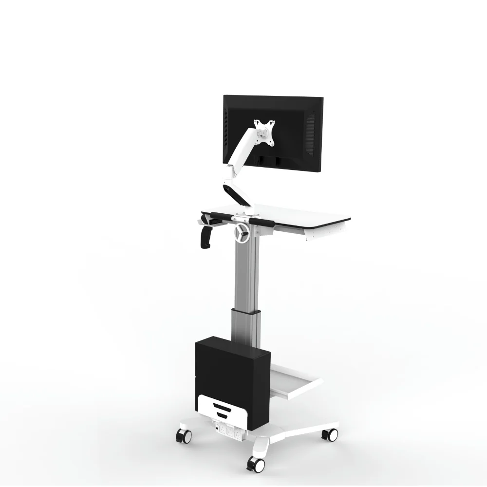 Medical Monitor Cart Hospital Monitor Trolley for Mobile Workstation Cart Laptop Cart  for Hospital Clinic