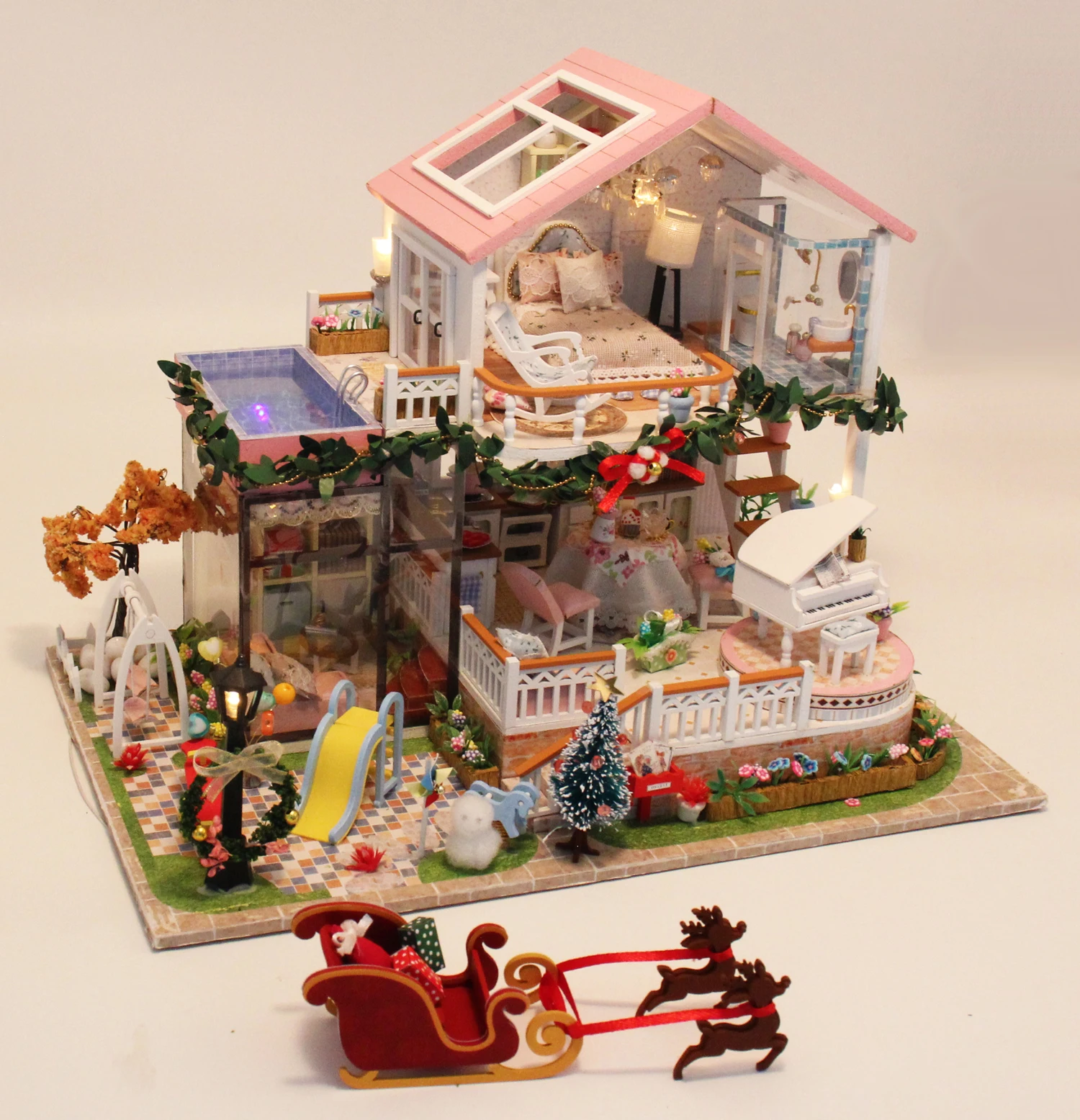 Hongda Handmade Crafts 1:12 Scale Diy Dollhouse Wooden Miniature  Dollhouse diy miniature dollhouse kit