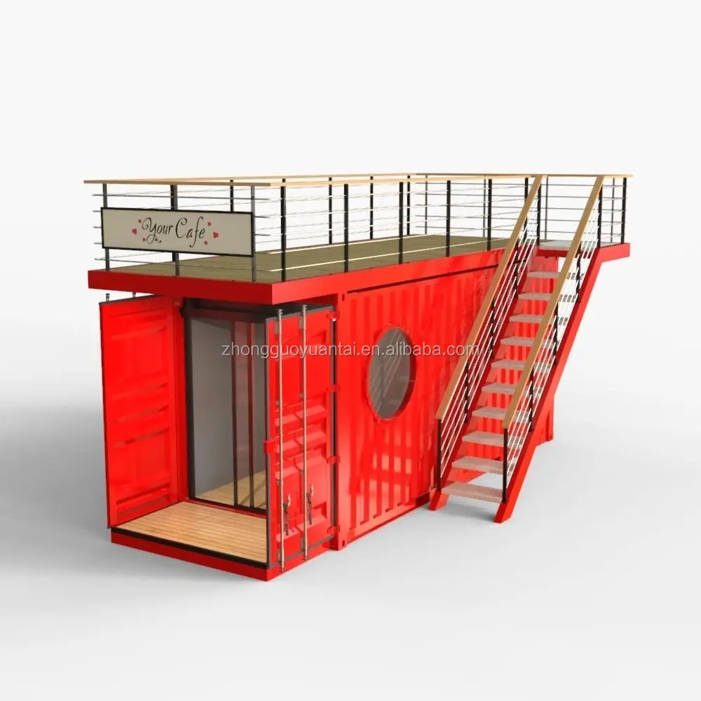 Steel Container House Outdoor Street Prefab Sentry Box/Guard House/Shop/Food Kiosk