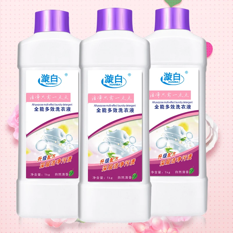 Wholesale Detergent Factory 1kg Bottled Laundry detergent OEM ODM Liquid detergeng High foam cleaner Laundry detergent wholesale