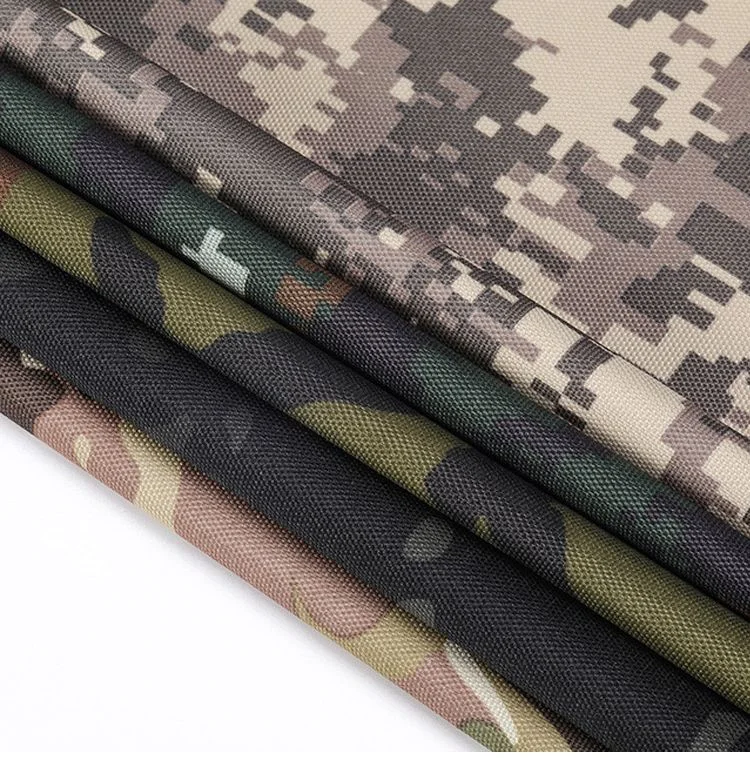waterproof polyester 1000d 600d cordura oxford coated camo fabric custom printing