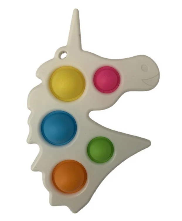 
Wholesale silicone push pops it fidget toys set butterfly crab gyro bubble press keychain toys 