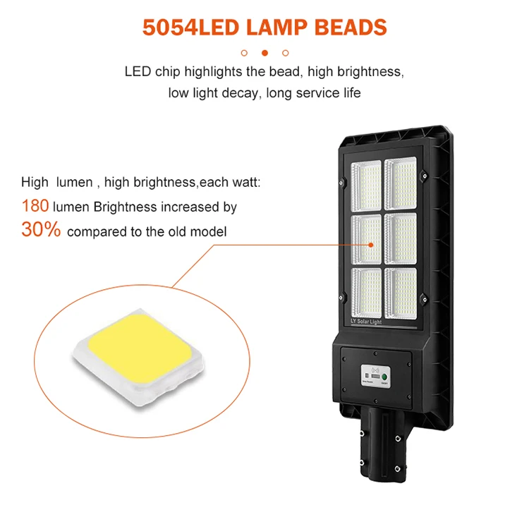 High Quality Outdoor Ip65 Solar Power Integrated 60w 120w 180w All In One Led Solar Streetlight