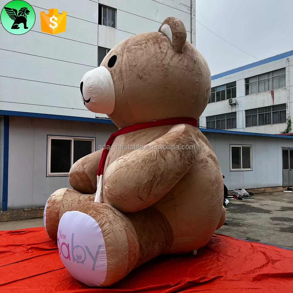 4m Giant Inflatable Plush Cartoon Customized 13ft Event Advertising Inflatable Bear Mascot For Festival A9600