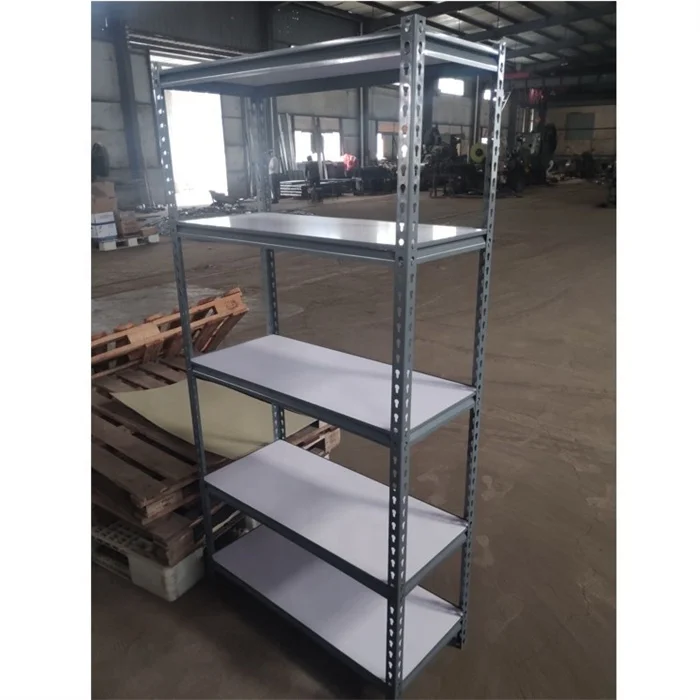 Powder Coated Adjustable Metal Boltless 5 layer Heavy Duty Garage Storage Racking Shelf With Laminated