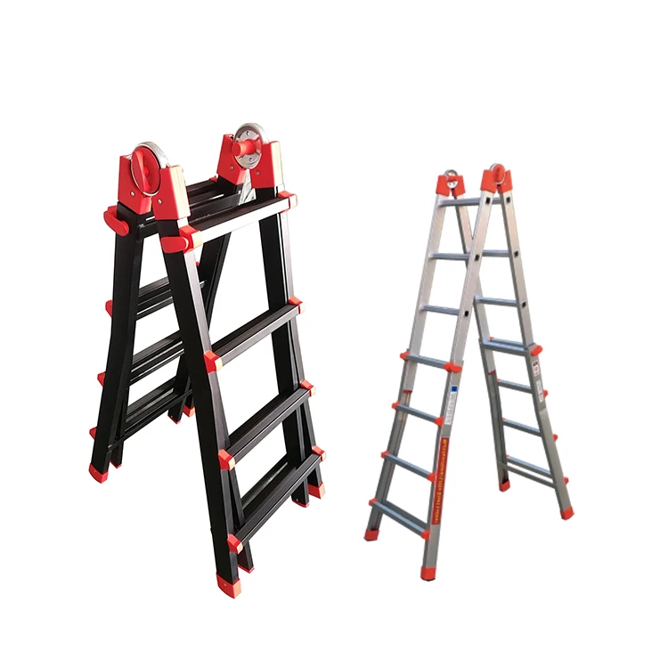 Многоцелевые складные функциональные выдвижные алюминиевые лестницы 4x4