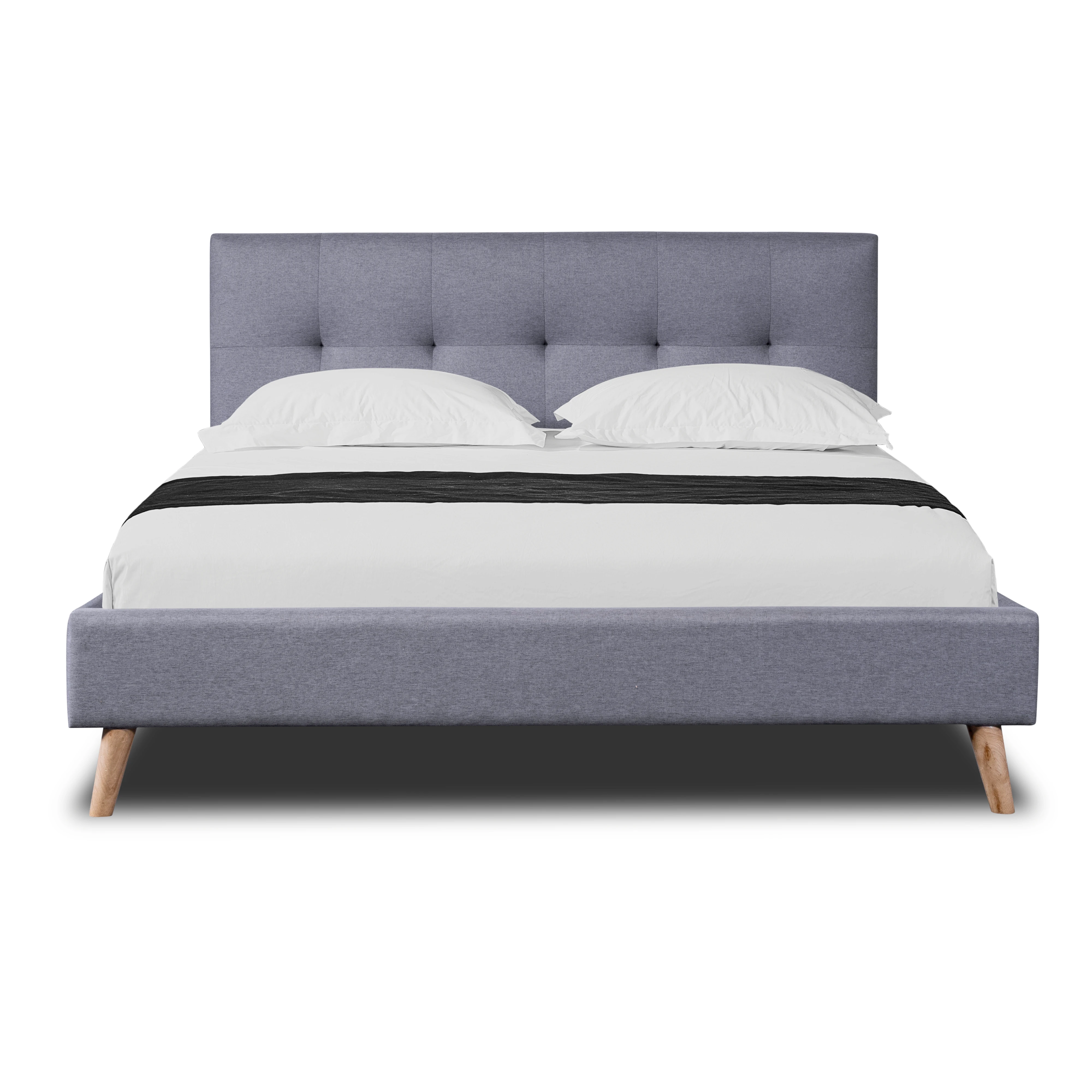 Factory Wholesale Easy Assembly Upholstered Bed Frame For Home Bedroom Queen Bed Frame