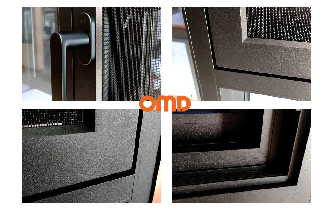 Factory Direct Aluminum Insulating Tempered Glass Casement Windows with Fly Net Guardrail Swing Windows for Home