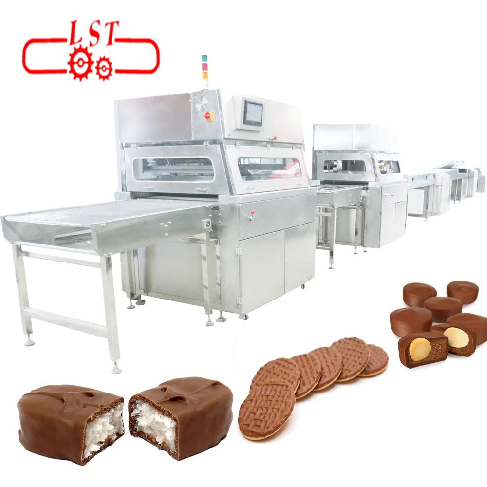 Popular Products Automatic Chocolate Coating Machine Decorating Enrobng Machine