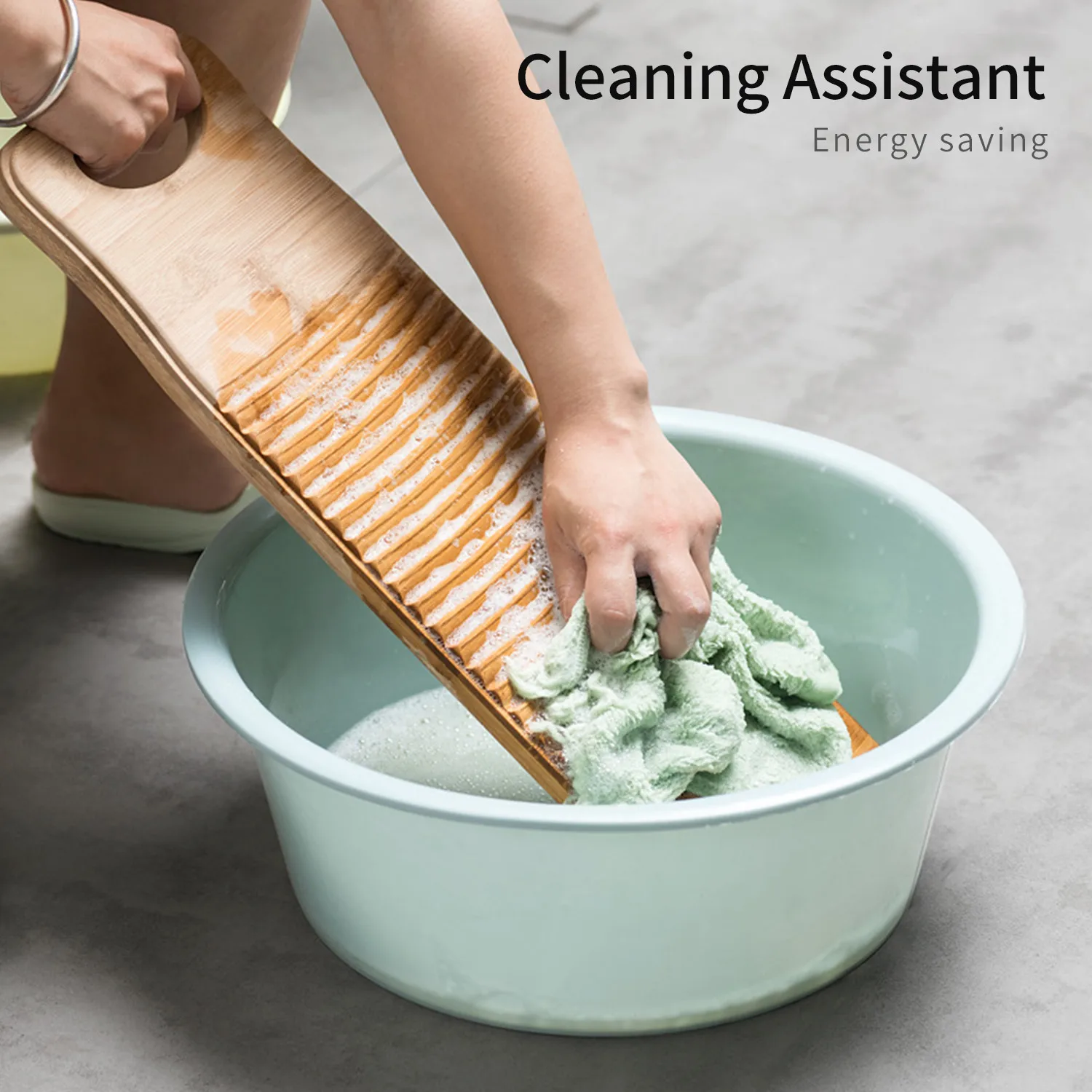 Rectangle Wood Washboard for Laundry Thicken Washing Board Portable Clothes Cleaning Tools Antislip