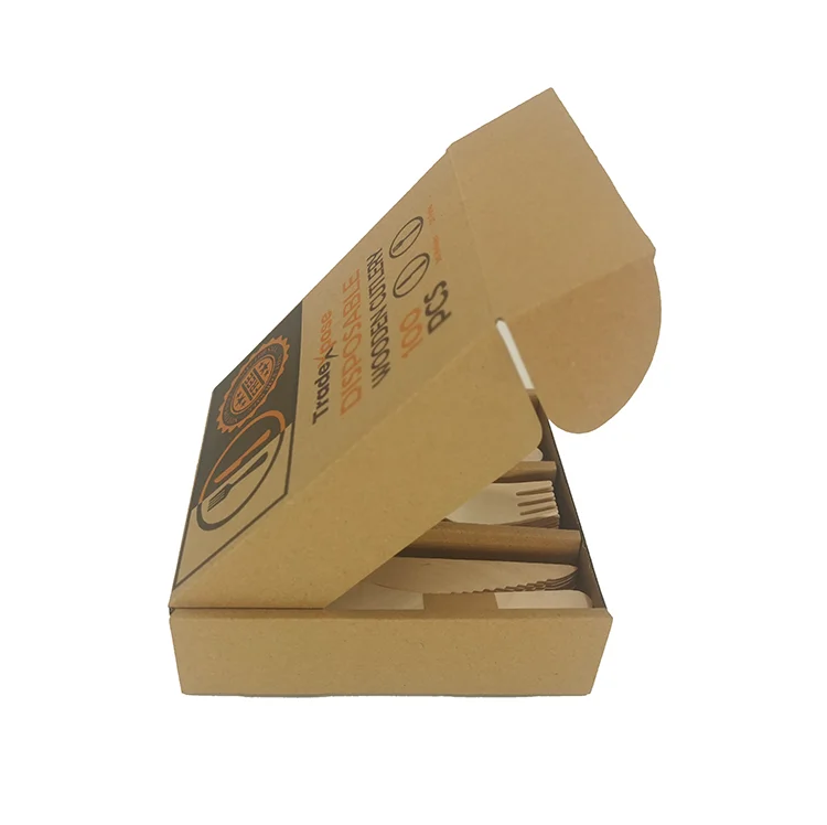 
Biodegradable 100 Pcs Compostable Disposable Wooden Cutlery 