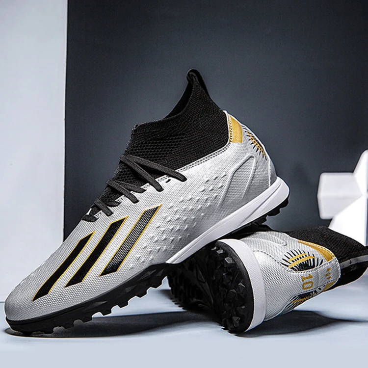 Fashionable Women Mid Cut Long Nail Soccer Boots Men Youth Athletic Non-slip Rubber Sole Football Training Shoes For Kids