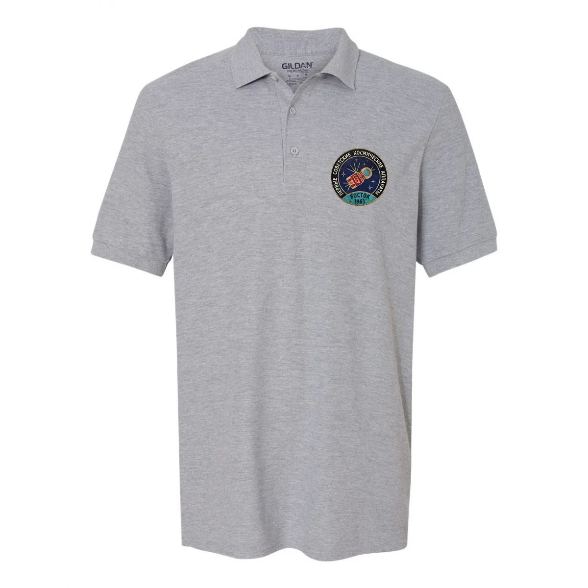 
Men Women Polo Shirts Homme Chemise Retro Russia CCCP Yuri Gagarin Boctok 1961 Blue Badge Design Vintage Space Exploration Prog 