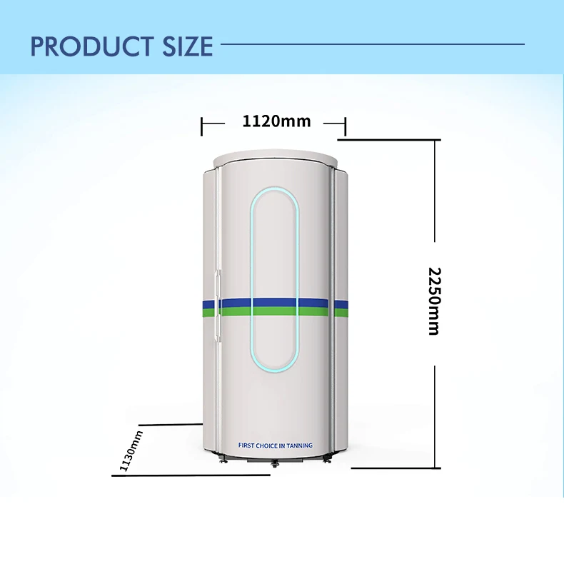 Best Price UVB Solarium Indoor Tanning Beds Rubino Red Light Sun Tan Bronzing Vertical Design Standup Tanning Salon Sunbed