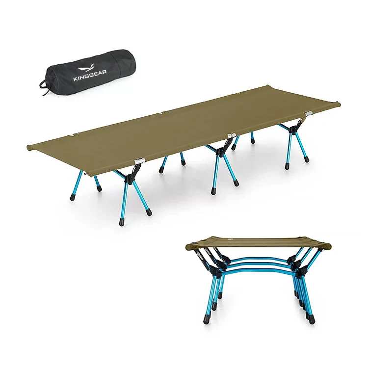 KingGear High Quality Durable Folding Bed Outdoor Army Cot Foldable Bed Camping