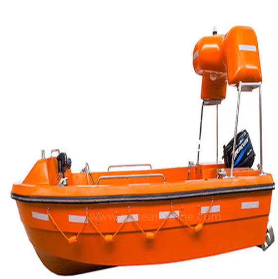SOLAS Regulations Marine GRP Material Open Type FRP Lifeboat for sale