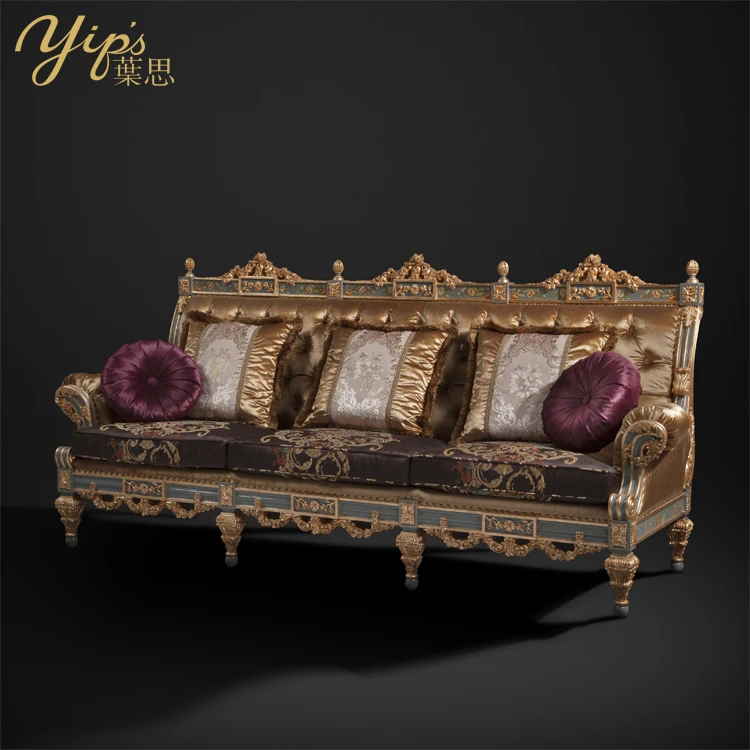 Yips LD-1707-1613 европейской серии Смола Резьба ручная роспись цветочный узор гостиной роскошные 3-местный