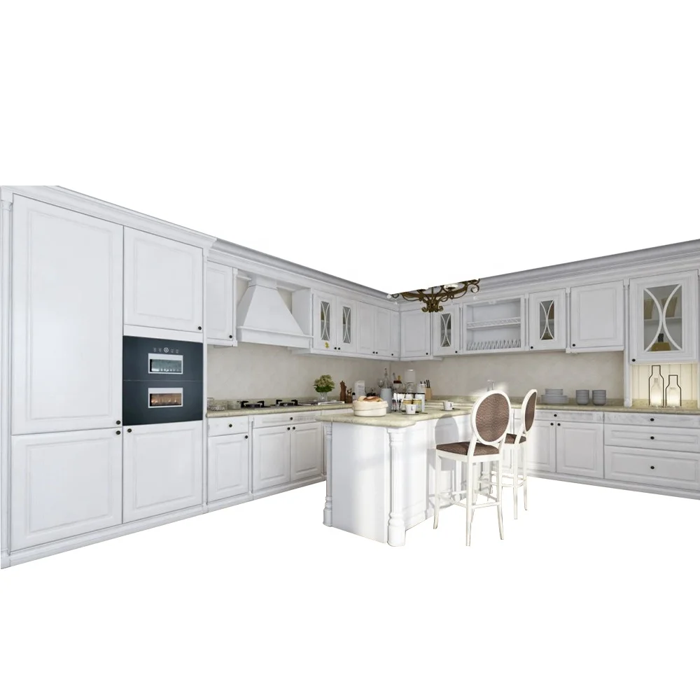 Small PVC Kitchen Set Furniture Modern Designs Kitchen Cabinet Hardware 1 Set Plywood