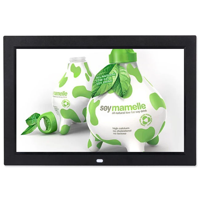 Wall Mount 12 inch Widescreen Digital Photo Frame 12 inch FHD IPS 1280*800 Screen Digital Signage USB Advertising Media Player