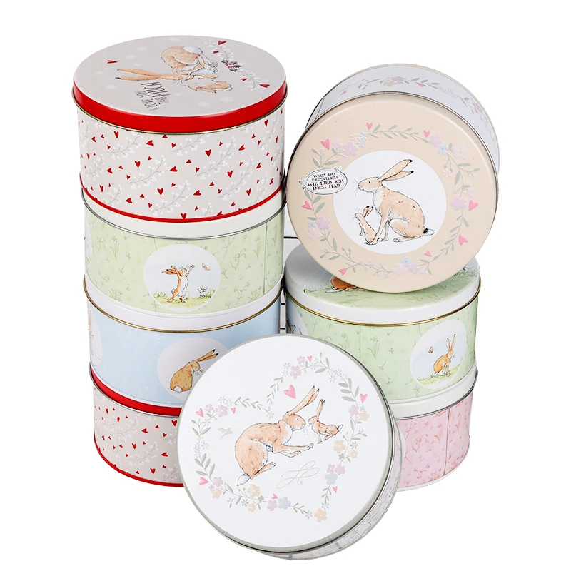 Cookie Tins Round Baking and Cake Tins for Easter, Special Occasion and Holidays