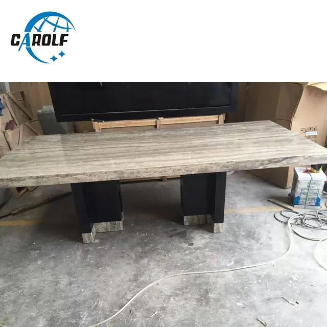 Dining Room Furniture 10 People Dining Table With Large Marble Top