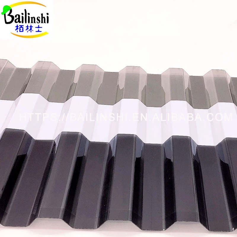 black and white coat polycarbonate corrugated roof sheet with different model (1600229986713)