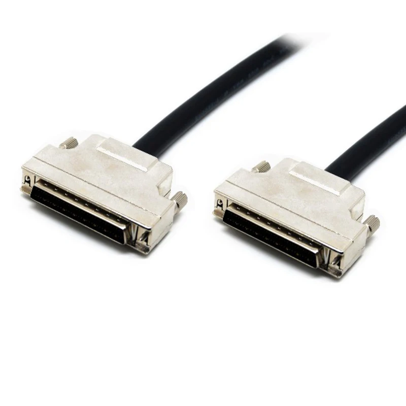 HPCN solder metal shell controller scsi disk drive male cable 50 pin scsi cable