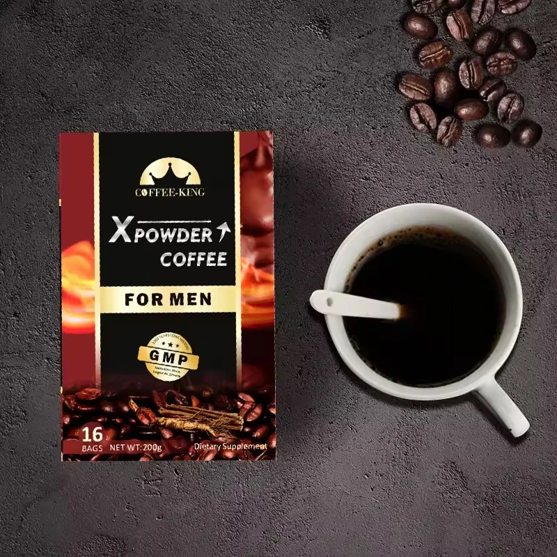 Частная Марка X Power Coffee Натуральный органический травяной растворимый кофе для мужчин Травы Мака Черный