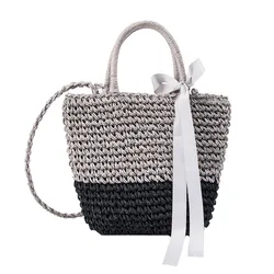 straw knitted beach crossbody clutch bag women wholesale tote summer beach bag straw woven handbags ladies wholesale