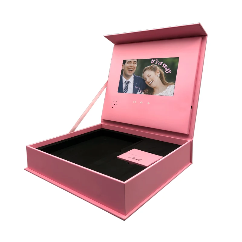 luxury makeup lcd packaging video brochure invitation gift box