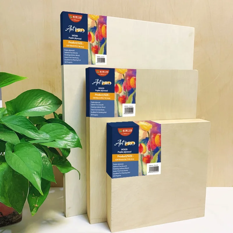 Art Supply Birch Wood Paint Pouring Panel Boards, Galleryartist Depth Wooden Wall Canvases - Painting Mixed-Media Craft, Acrylic