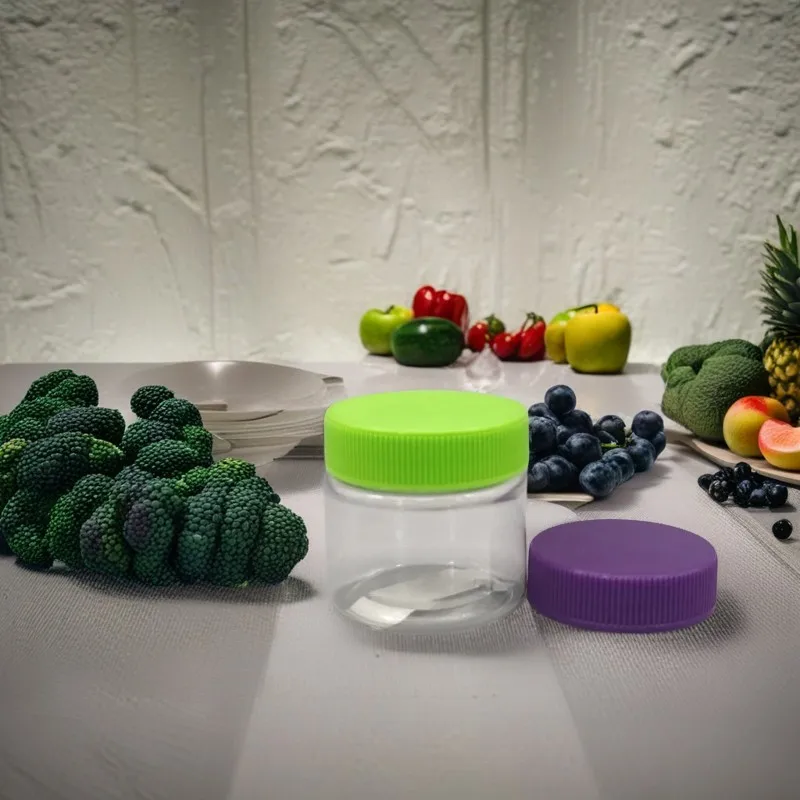 30ML PET Plastic Jars Manufacture with Silver/Gold/Rose Golden Aluminum Lid Screw Cap for Cream or Food