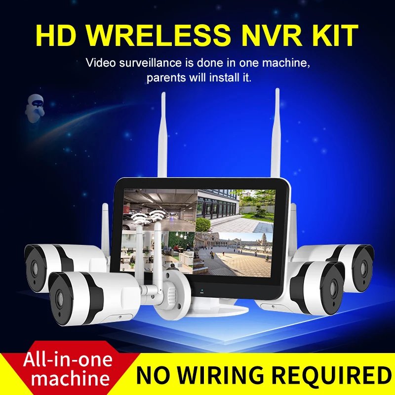 
Hot Selling 1080P Wireless CCTV Security Camera System WIFI NVR KIT Bullet IP Camera Outdoor 